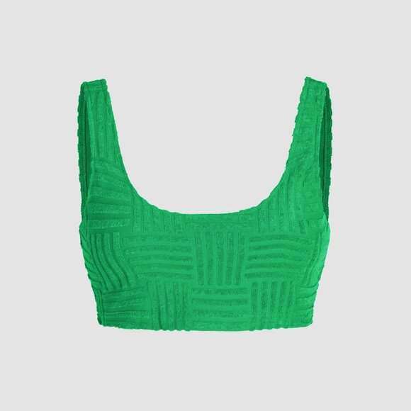 Cider Green Terry Textured Crop Top Size X-Large New with tags - Picture 4 of 8